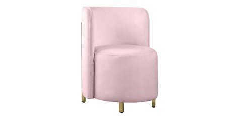 Glam PINK Velvet Accent Chair Noah 511Pink Meridian Contemporary Modern