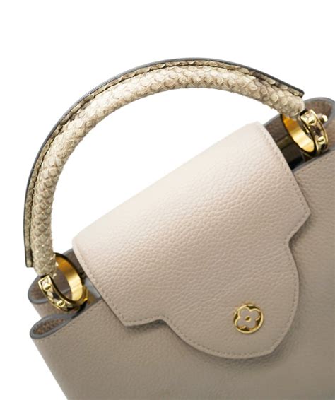 Louis Vuitton Taurillon Leather And Python Capucines Mm