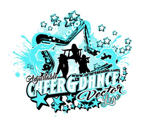 cheer  dance adjustable vector logo design   font