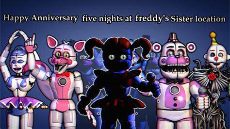 (C4D/FNAF) Happy Anniversary FNAF Sister Location by springshow3 on DeviantArt