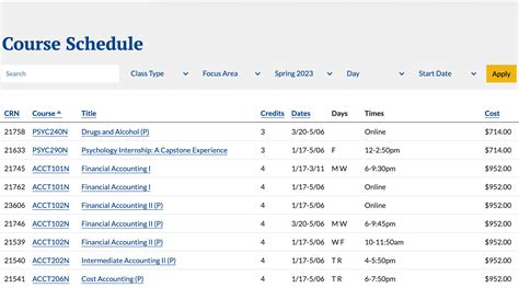 Displaying Your Course Schedule In Clean Catalog Clean Catalog