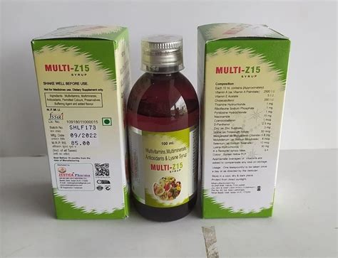 Multivitamins Multiminerals And Antioxidants Syrup Multi Z15 Packaging Type Box Packaging