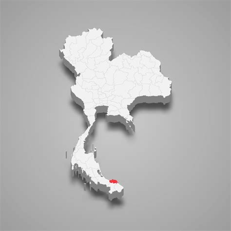 Premium Vector | Pattani province location thailand 3d isometric map