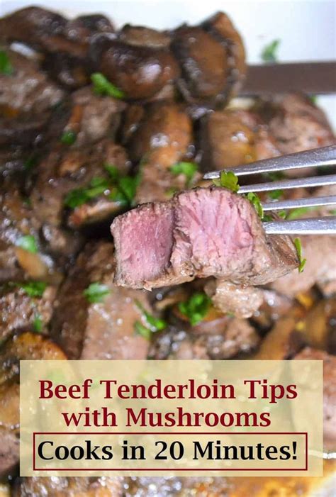 Beef Tips And Mushrooms Jersey Girl Cooks Easy Dinner Recipe Tenderloin Tips Recipe