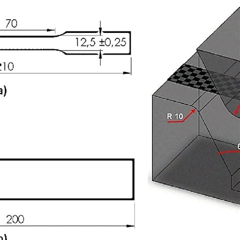 A Tensile Test B Bending Test Specimens C 60º V Shaped Bending Download Scientific Diagram