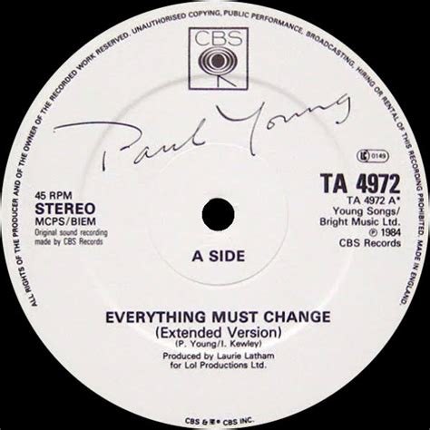 80smusicremixes Everything Must Change Extended Version Paul Young