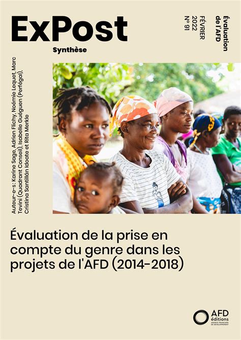 Évaluation De La Prise En Compte Du Genre Dans Les Projets De Lafd 2014 2018 By Agence