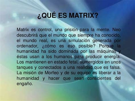 Presentacion De The Matrix Filosofia