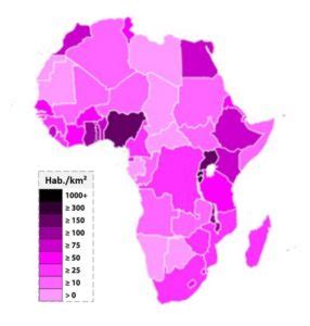 Países de África por densidad de población 2019 Saber es práctico