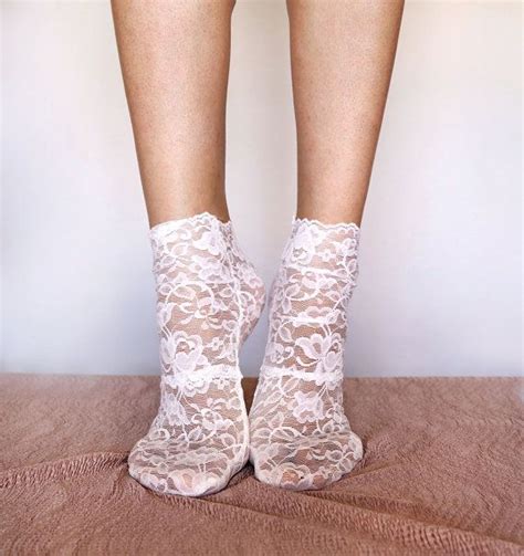 Lace Socks Ivory Lace Socks Ankle Lace Socks By Tatianasthreads