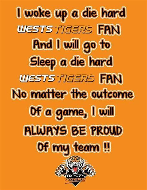 Go To Sleep Wake Up Wests Tigers Nrl Football Soccer Futbol