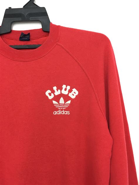 Vintage 90s Club Adidas Sweatshirt Embroidery Logo Jumper Etsy