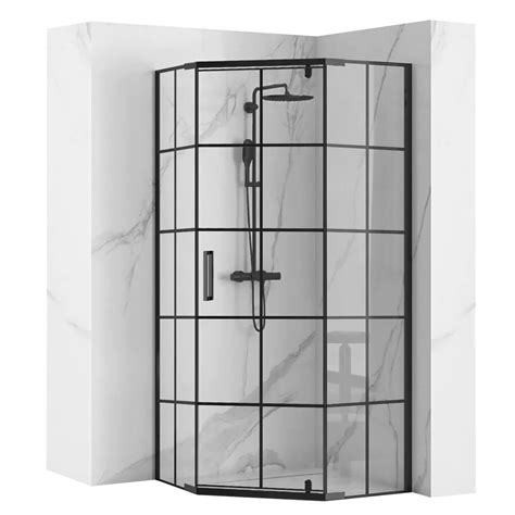 Bathroom Shower Room Complete Frameless Tempered Glass Shower Enclosure