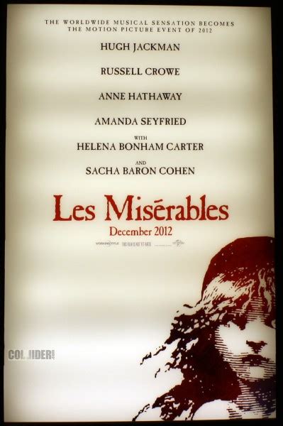 Les Miserables Movie Poster Les Miserables 2012 Movie Photo