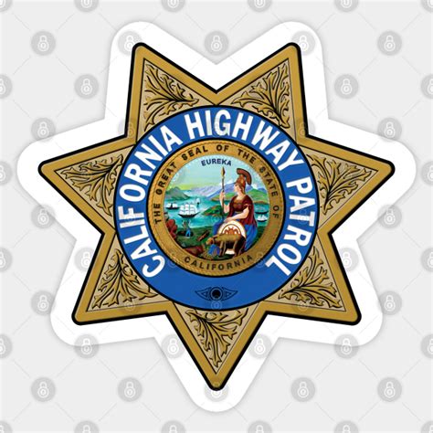 California Highway Patrol Badge Logo Crest California Highway Patrol Sticker Teepublic