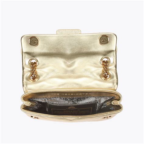 Leather Mini Kensington The Leather Mini Kensington Is Crafted From A Gold Metallic Pebble