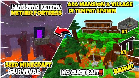 SEED SURVIVAL MINECRAFT 1 19 TERBAIK VILLAGE DAN MANSION DI TEMPAT