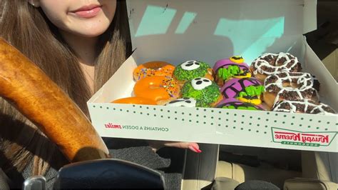 Asmr Chaotic Krispy Kreme Haunted Dozen Eating Tapping In Car Youtube