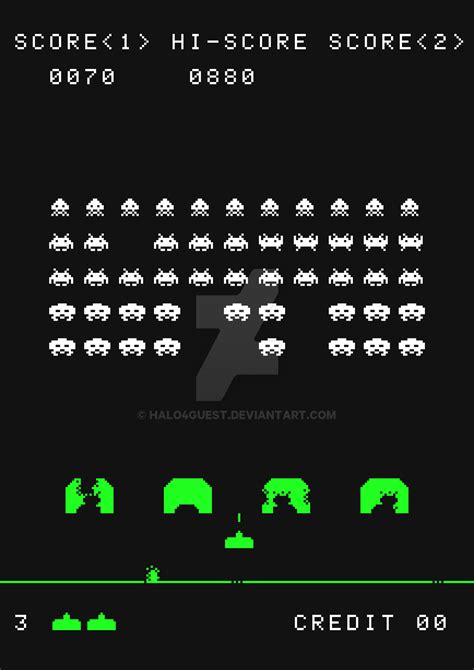 Retro Video Game Poster Space Invaders By Halo4guest On Deviantart