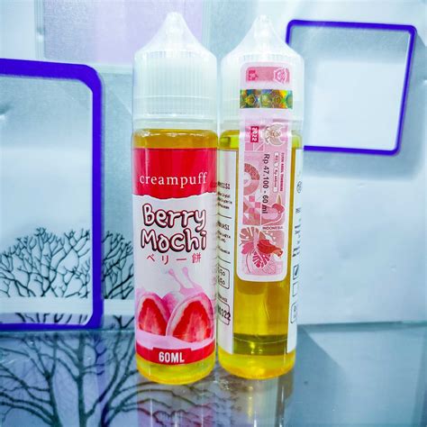 Jual Liquids 60ML 3MG 6MG Freebasee CREAMP BERRY MOCHI Original Enak