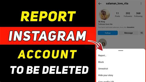 How To Delete Someone Instagram Account 2022 Report Instagram Account