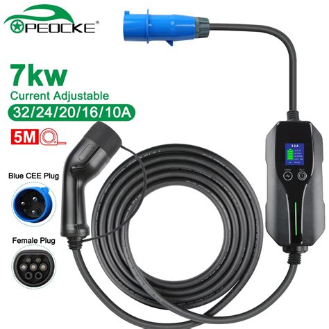 Peocke Kw Ev Carregador Port Til Para Ve Culo El Trico Tipo Plug