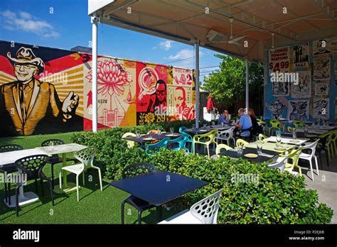 United States Florida Miami Terrace Of The Restaurant Wynwood