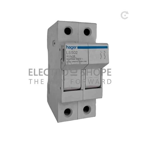 Buy Hager Fuse Carrier 2p 32a Insulation Voltage 690v Fuse Size 10 3 X 38 50 60 Hz Ip20