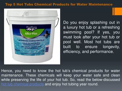 PPT Top Hot Tubs Chemical Products For Water Maintenance PowerPoint Presentation ID