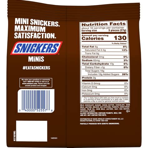 Snickers Minis Calories | museosdelima.com