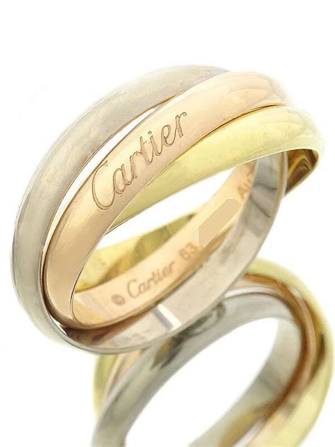 【cartier】カルティエ『k18ygk18pgk18wg トリニティ リング クラシック』22号 1週間保証【中古