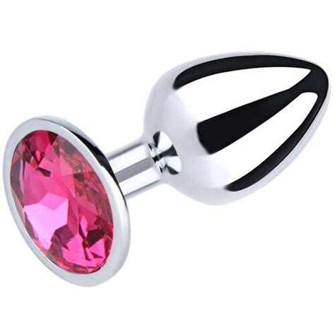 Metalni Analni Dildo Sa Roze Cirkonom Eponuda