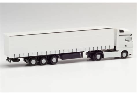 Herpa Minikit Mercedes Benz Actros Gardinenplanen Sattelzug Wei