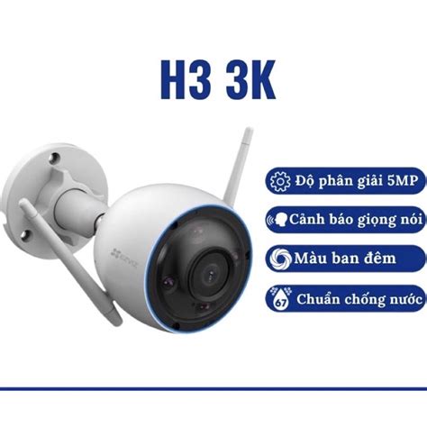 Camera IP Wifi ngoài trời hồng ngoại 5MP Ezviz CS H3 màu ban đêm