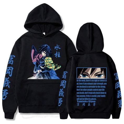 Anime Demon Slayer Giyuu Hoodie | Demon Slayer Store