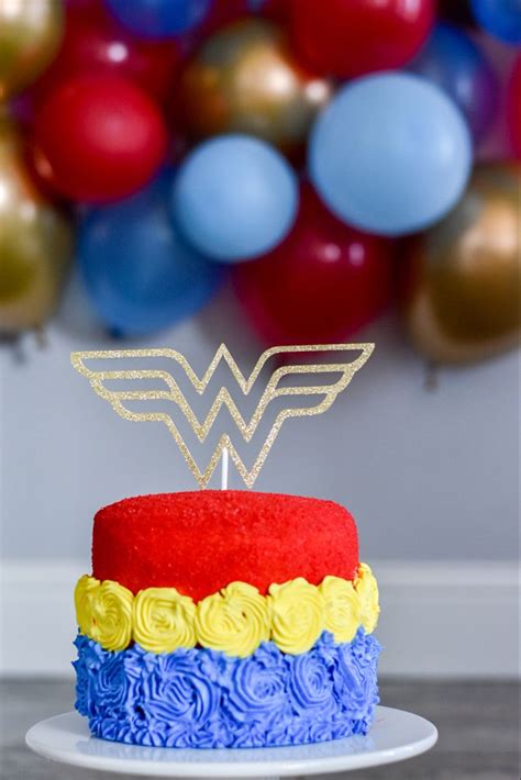 Wonder Woman Birthday Party Smash Cake Wonder Woman Birthday Party