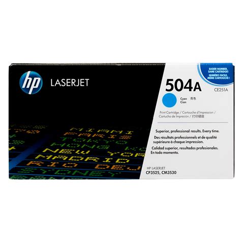 Ce251a Hp 504a Original Hp Toner Cartridge Cyan Toner Buzz