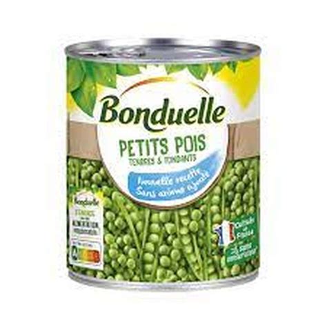 Petits Pois Tendres Et Fondants Bonduelle 800 G La Belle Vie