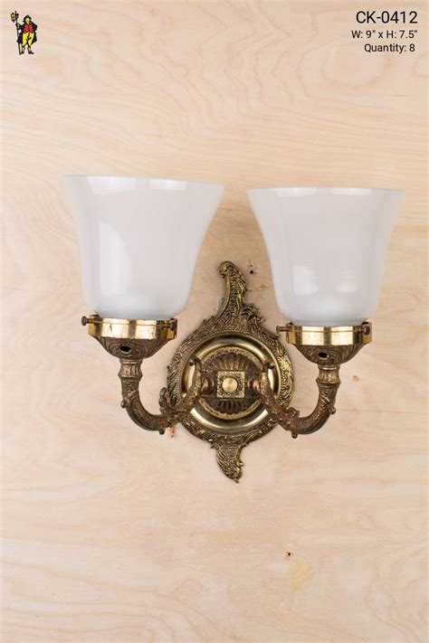 Two Light Wall Sconce With Frosted Glass Wall Lights Collection City Knickerbocker