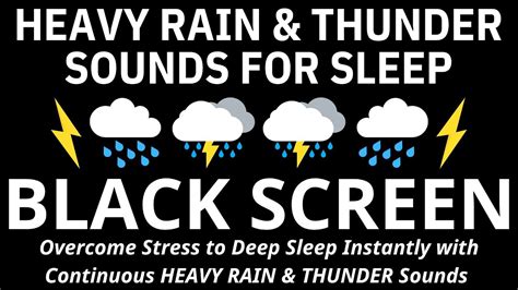 Overcome Stress To Deep Sleep Instantly With Continuous Heavy Rain