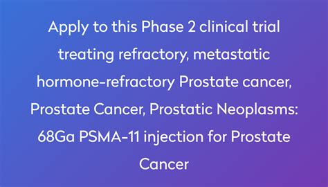 68ga Psma 11 Injection For Prostate Cancer Clinical Trial 2022 Power