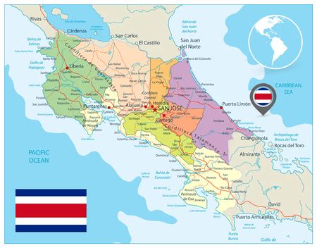 Vector Of Costa Rica Administrative Map ID 126811495 Royalty Free