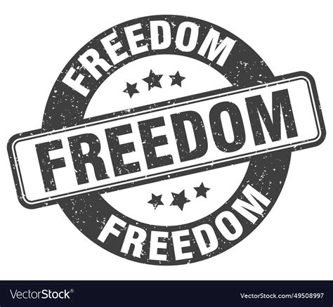 Freedom Stamp Label Round Grunge Sign Royalty Free Vector