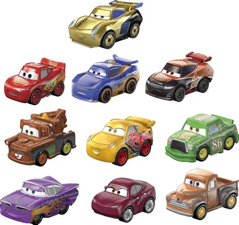 Disney Pixar Cars Mini Racers Derby Racers Series 10-Pack, Collectible ...