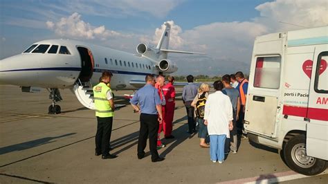 Cittadino Italiano Trasportato Durgenza Da Tirana A Roma Con Velivolo