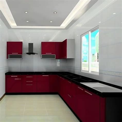 Modern L Shape High Gloss Modular Kitchen At Rs Sq Ft In Bengaluru