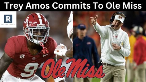 Trey Amos Commits To Ole Miss Ole Miss Football Transfer Portal