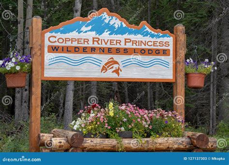 Copper River Princess Wilderness Lodge in Alaska Sign Editorial Stock ...