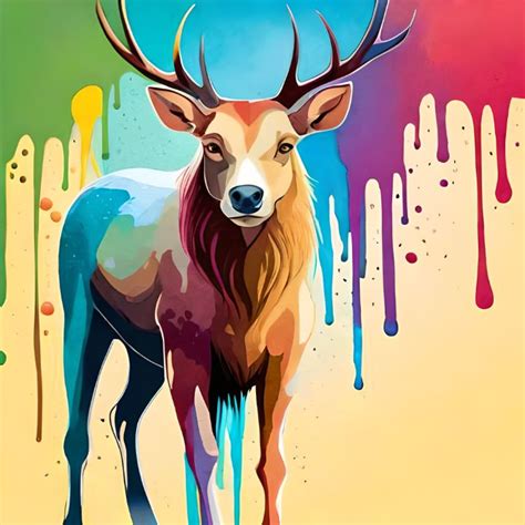 Watercolor Deer Paintings