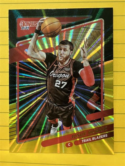 Panini Donruss Holo Green Yellow Laser Jusuf Nurkic